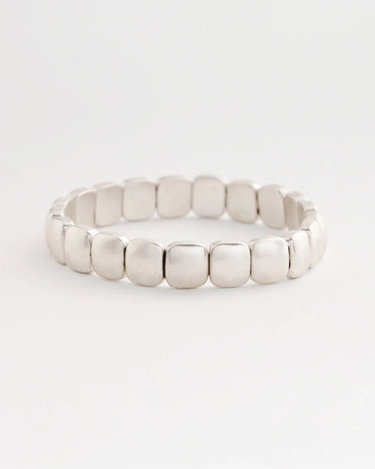 Chico's Silvertone Stretch Bracelet Silver