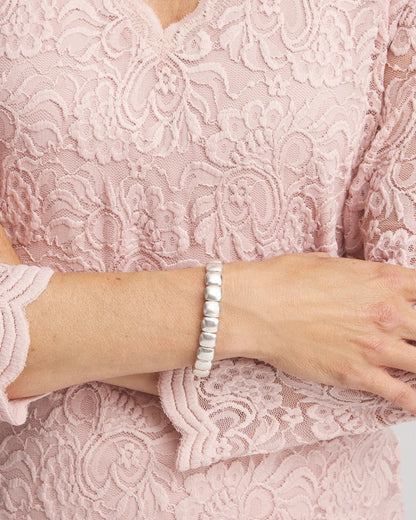Chico's Silvertone Stretch Bracelet Silver