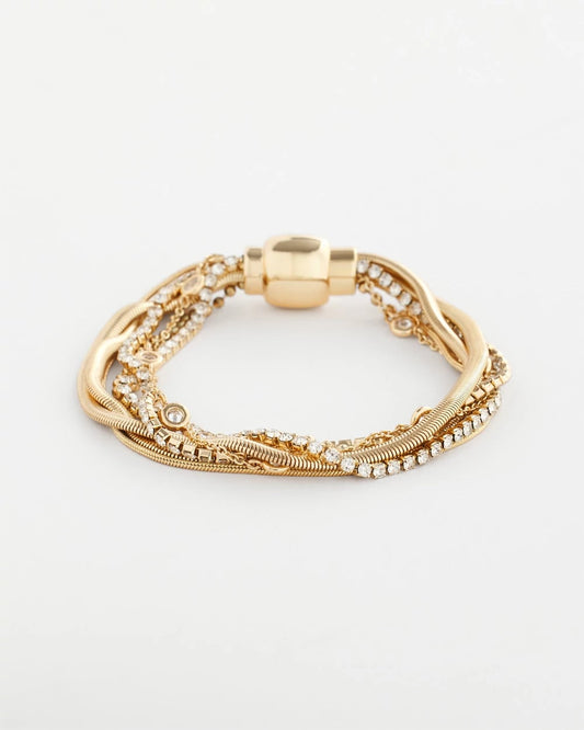 Chico's Goldtone Multistrand Bracelet Gold