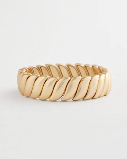 Chico's Matte Twist Stretch Bracelet Gold