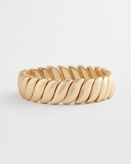 Chico's Matte Twist Stretch Bracelet Gold