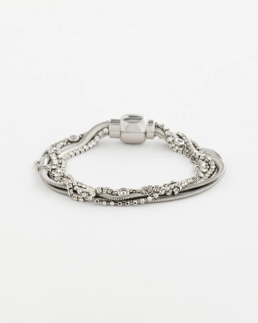 Chico's Silvertone Multistrand Bracelet Silver