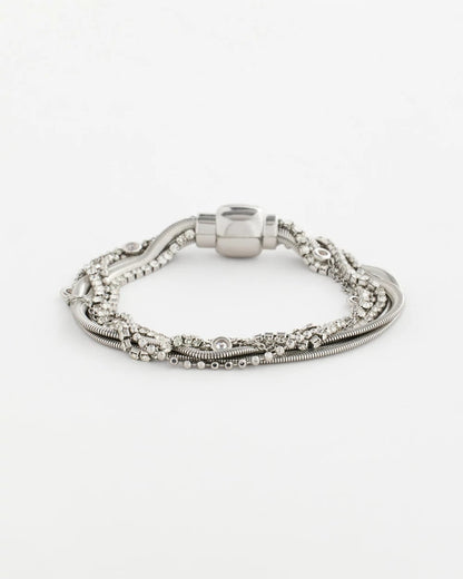 Chico's Silvertone Multistrand Bracelet Silver