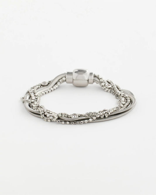 Chico's Silvertone Multistrand Bracelet Silver