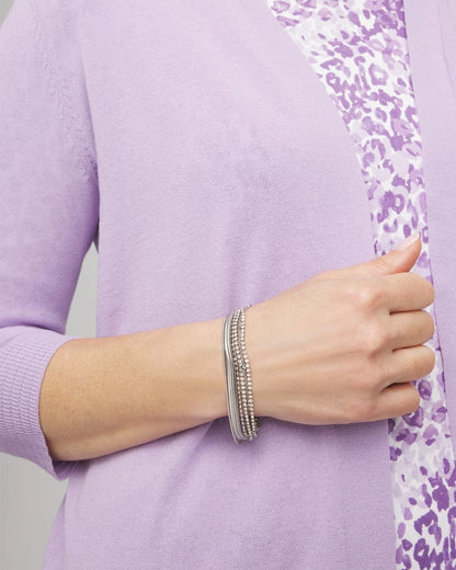 Chico's Silvertone Multistrand Bracelet Silver