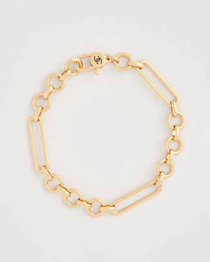 Chico's Shiny Goldtone Novelty Charm Bracelet Gold