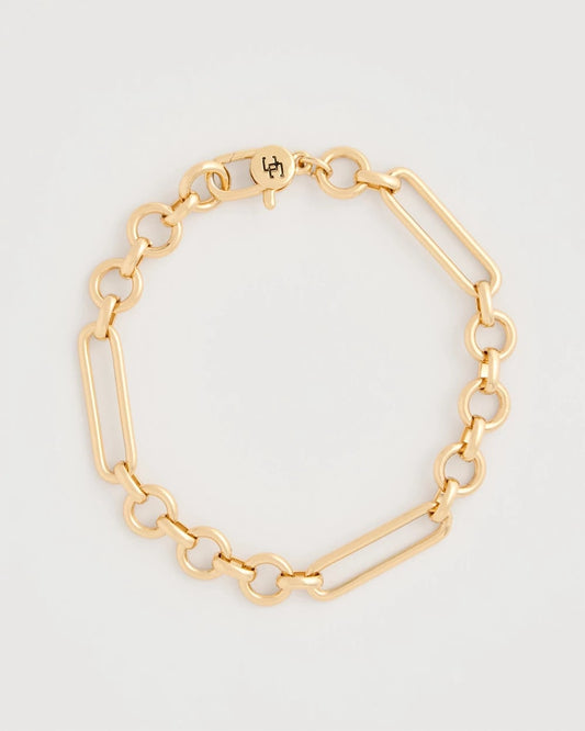Chico's Shiny Goldtone Novelty Charm Bracelet Gold