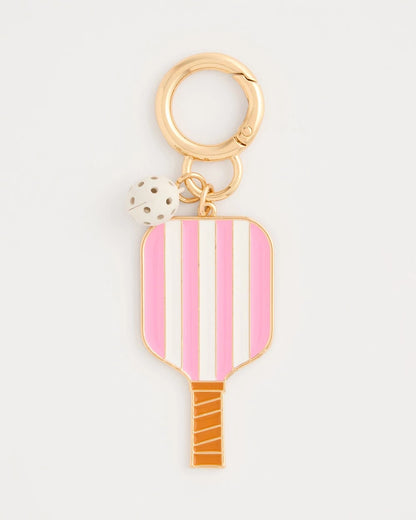 Chico's Pink Enamel Pickleball Bag Charm Pink