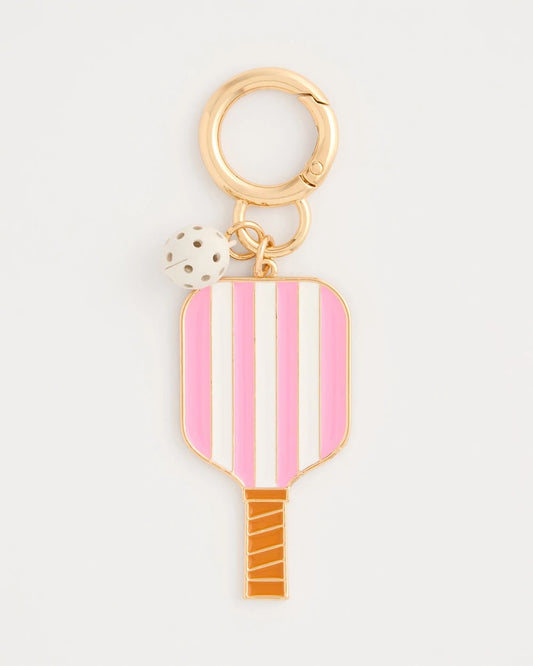 Chico's Pink Enamel Pickleball Bag Charm Pink