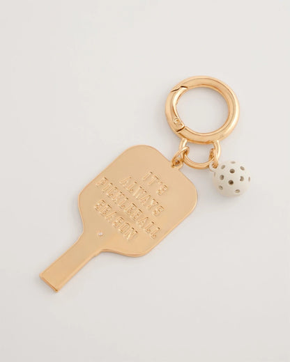 Chico's Pink Enamel Pickleball Bag Charm Pink