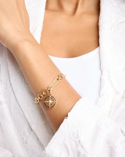 Chico's Compass Charm Gold