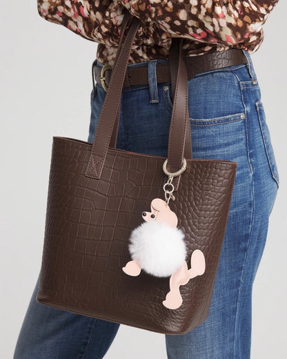 Chico's Poodle Bag Charm Pink