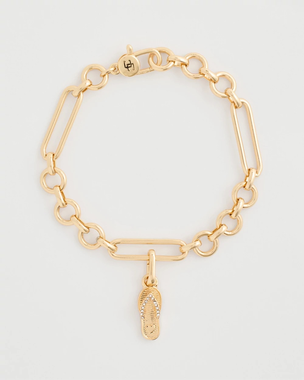 Chico's Flip Flop Charm Gold