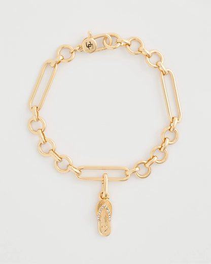 Chico's Flip Flop Charm Gold