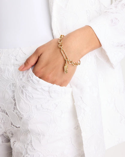 Chico's Flip Flop Charm Gold