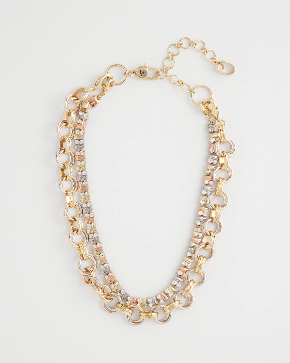 Chico's Convertible Tri-Tone Short Necklace Mixed Metals