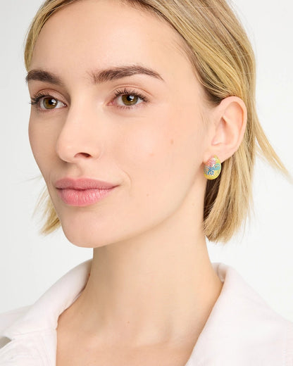 Chico's Easter Egg Stud Earrings Multi