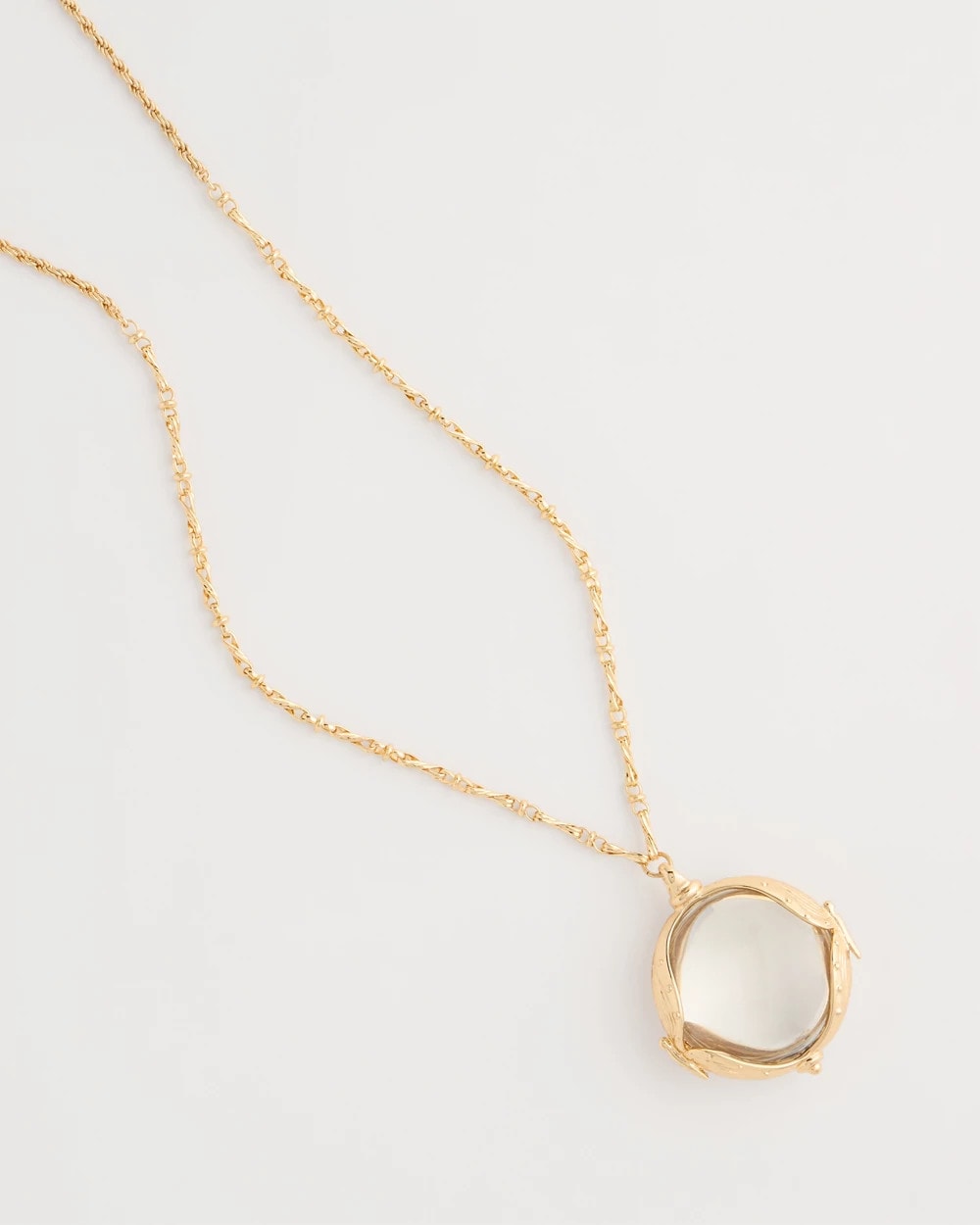 Chico's Butterfly Wing Monocle Necklace Gold