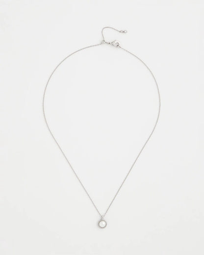 Chico's Silver Pearl Single Strand Necklace Silver