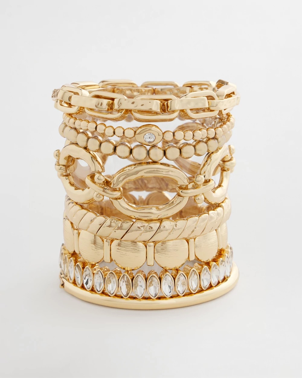 Chico's Thin Twist Stretch Bracelet Gold