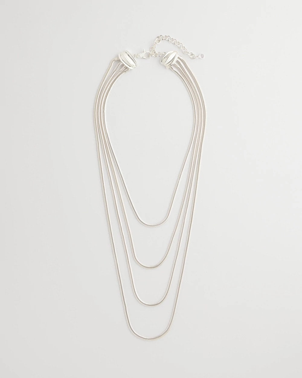 Chico's Multi-Layer Snake Chain Necklace Silver