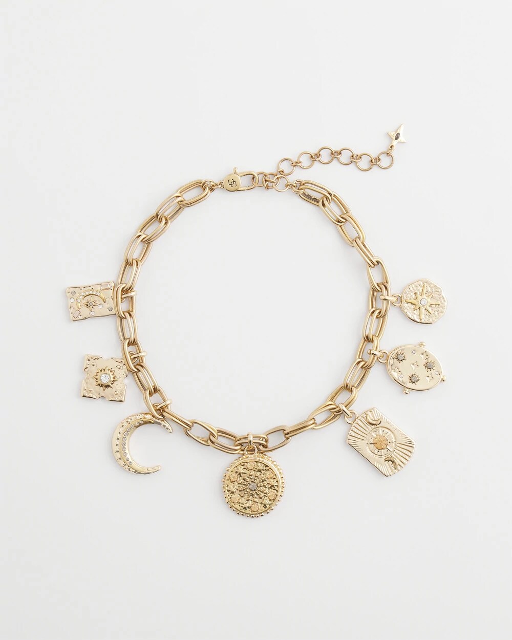 Chico's Gold Celestial Charm Necklace Gold