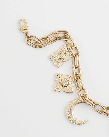 Chico's Gold Celestial Charm Necklace Gold