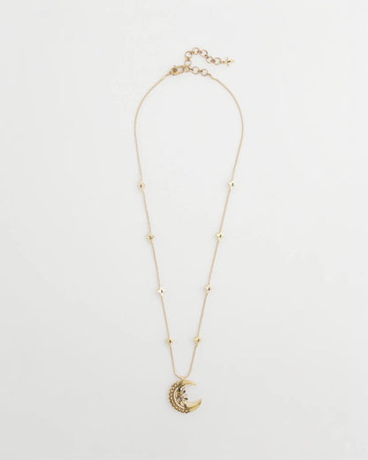 Chico's Gold Moon Pendant Necklace Gold