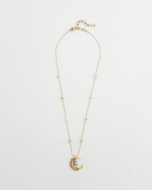 Chico's Gold Moon Pendant Necklace Gold