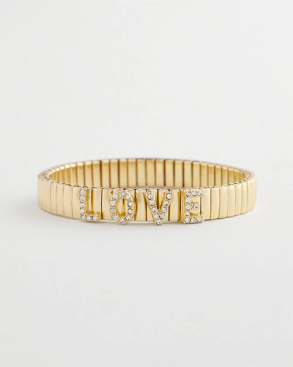 Chico's Love Watch Band Bracelet Gold