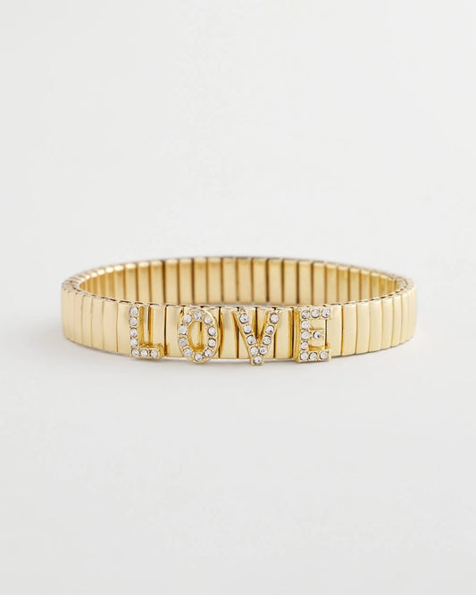 Chico's Love Watch Band Bracelet Gold
