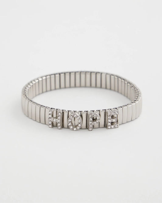 Chico's Hope Watch Band Bracelet Silver