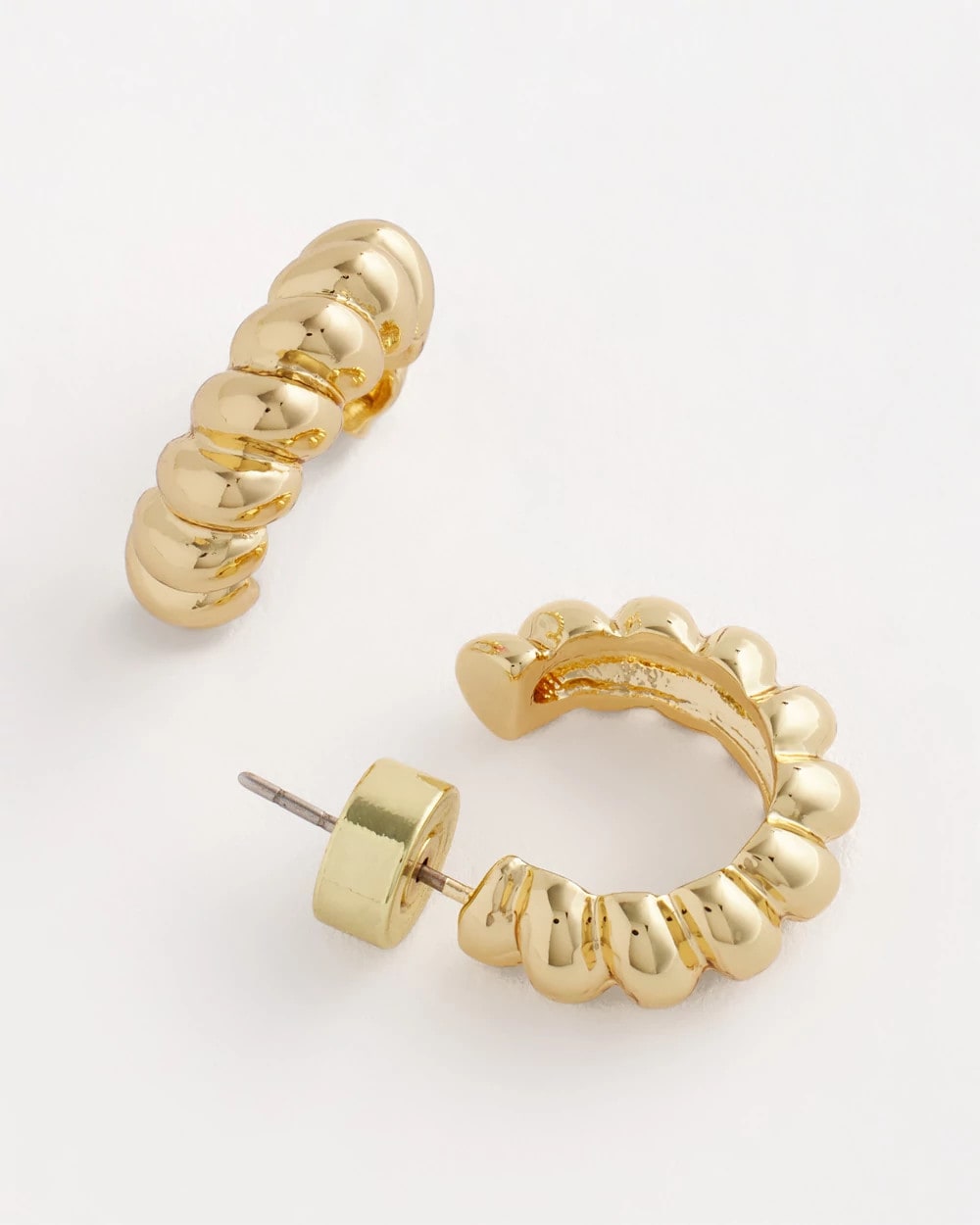 Chico's No Droop® Goldtone Twisted Hoop Earrings Gold