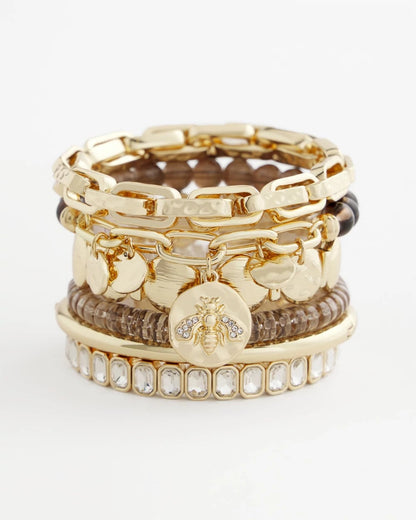 Chico's Neutral Link Charm Bracelet Neutral