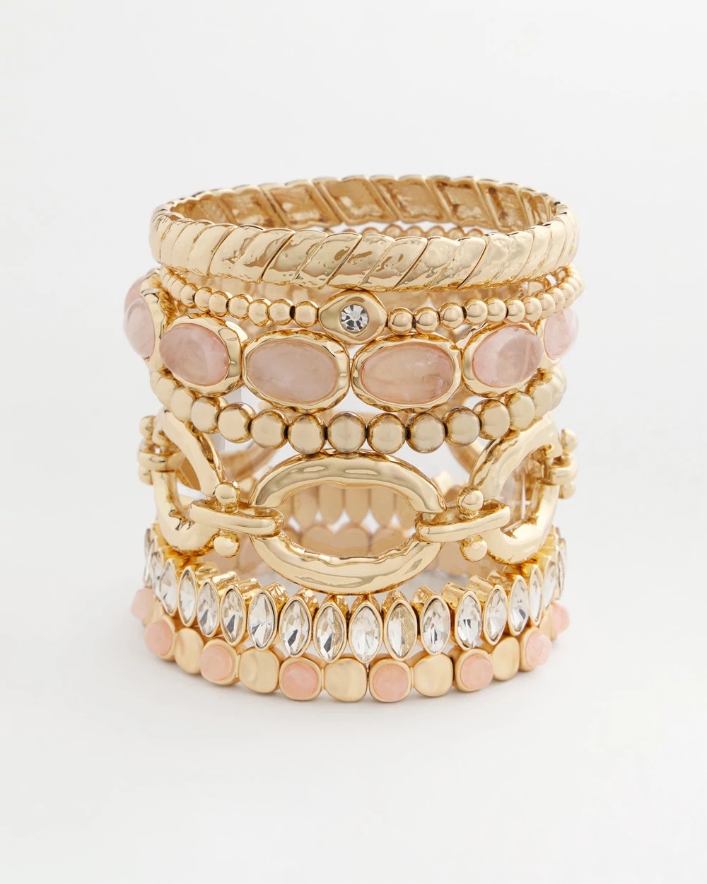 Chico's Blush Mini Circle Stretch Bracelet Blush