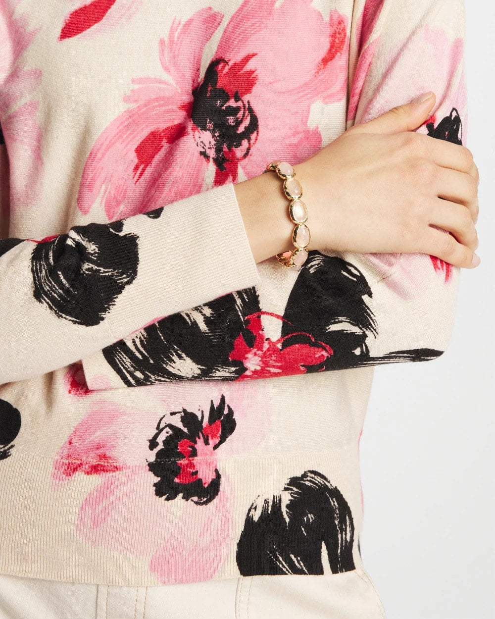 Chico's Blush Large Stretch Bracelet Blush