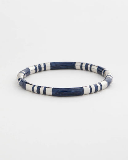 Chico's Blue Enamel Hinge Bangle Blue