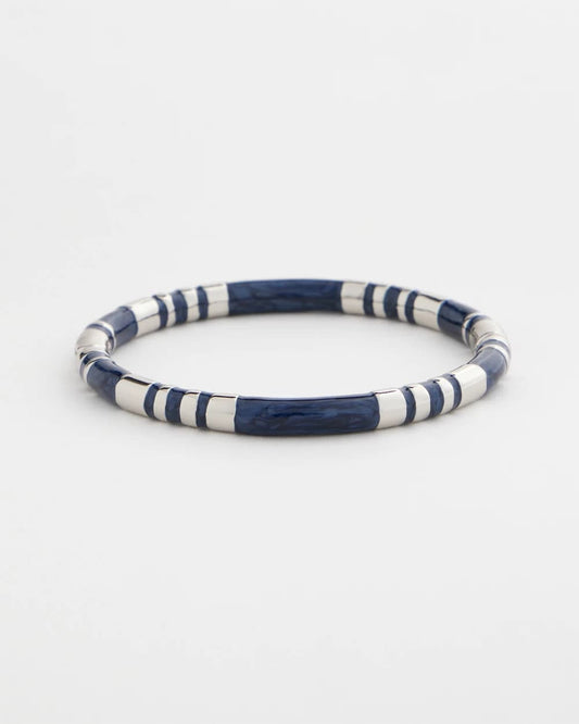 Chico's Blue Enamel Hinge Bangle Blue