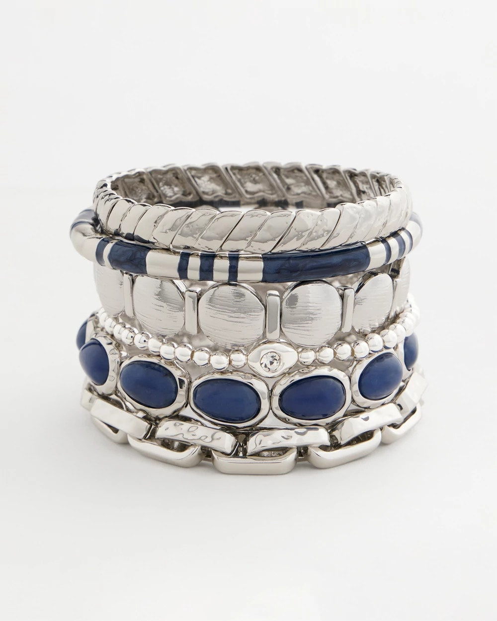 Chico's Blue Enamel Hinge Bangle Blue