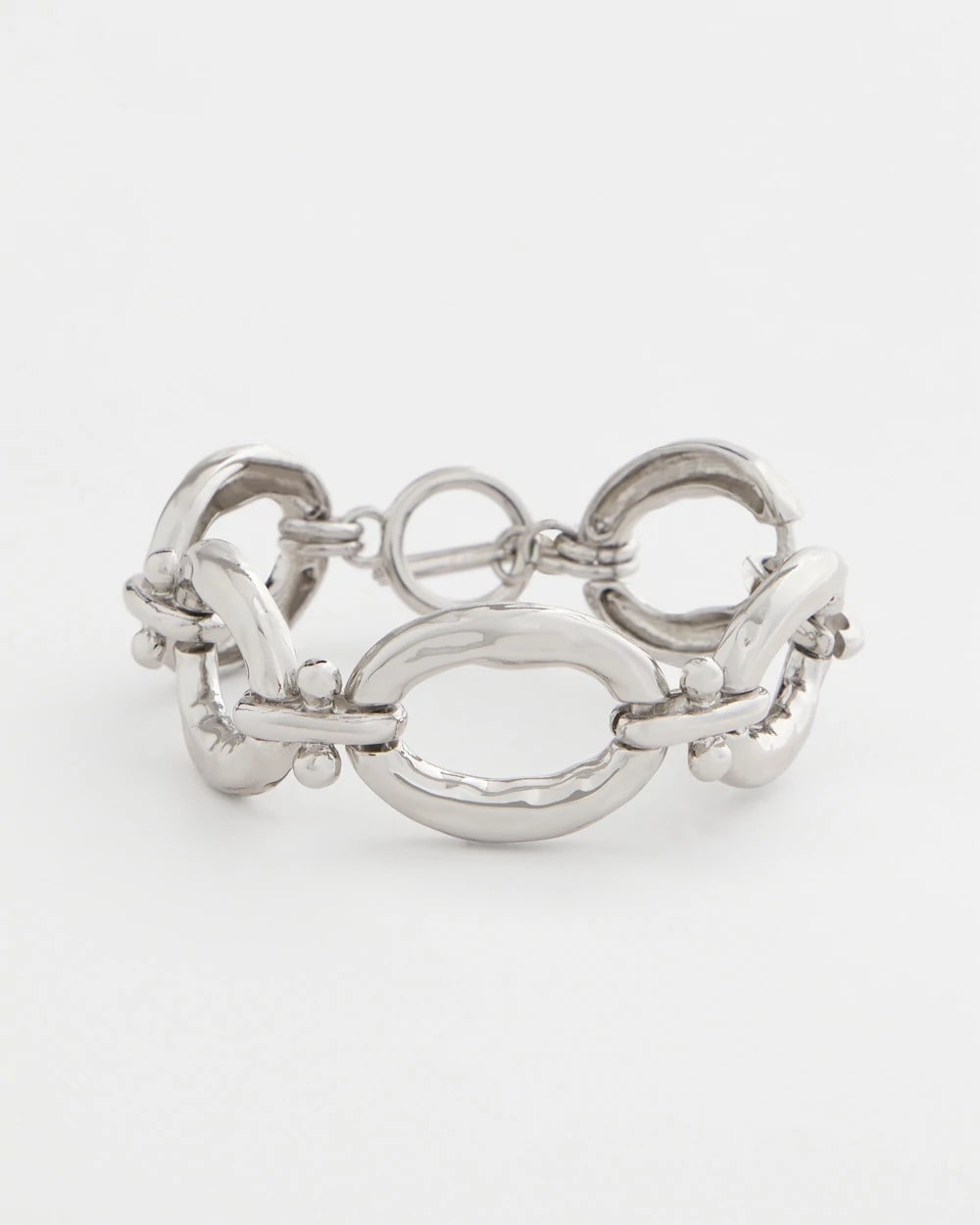 Chico's Open Link Toggle Bracelet Silver