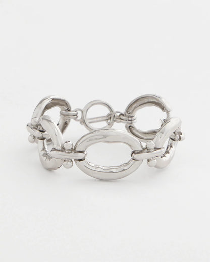 Chico's Open Link Toggle Bracelet Silver