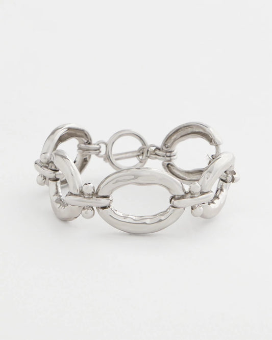 Chico's Open Link Toggle Bracelet Silver