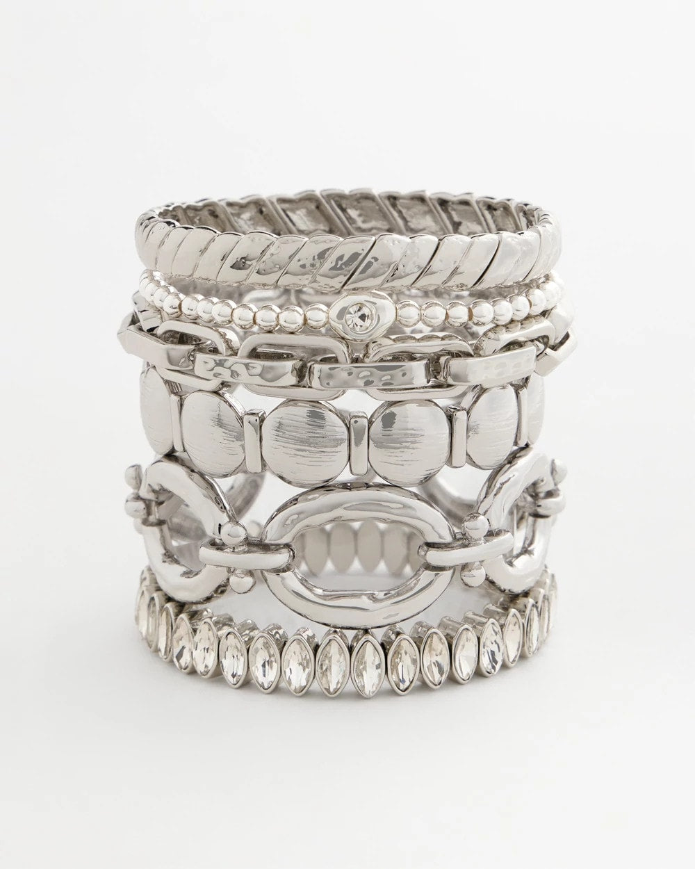 Chico's Open Link Toggle Bracelet Silver