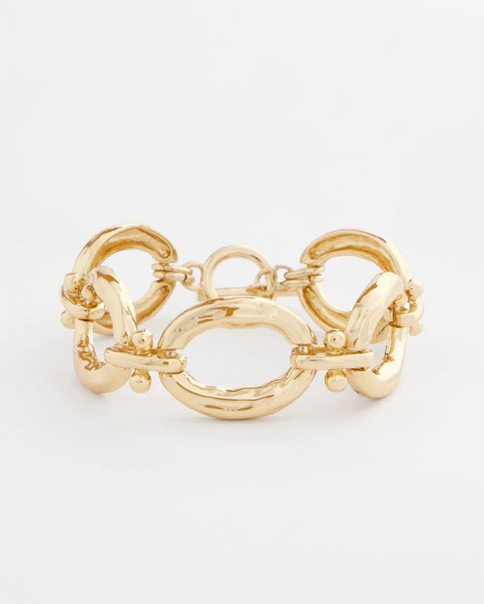 Chico's Open Link Toggle Bracelet Gold