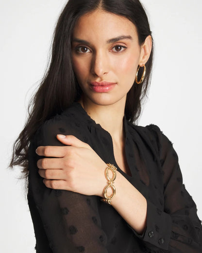 Chico's Open Link Toggle Bracelet Gold
