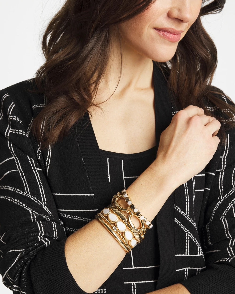 Chico's Open Link Toggle Bracelet Gold