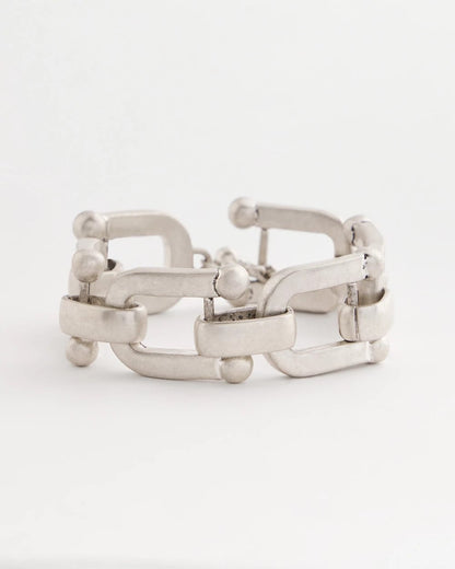 Chico's Silvertone Link Chain Bracelet Silver