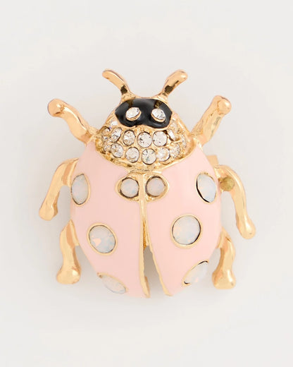 Chico's Lady Bug Brooch Pink