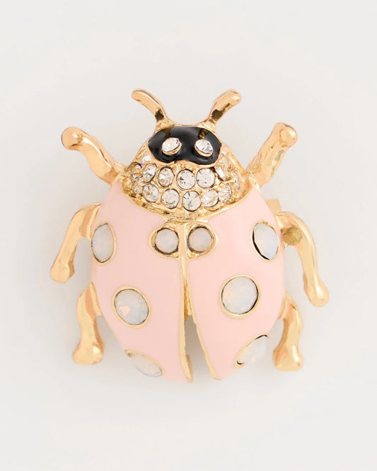Chico's Lady Bug Brooch Pink