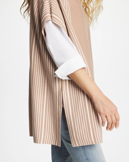 Chico's Turtleneck Sweater Poncho Vanilla Chai